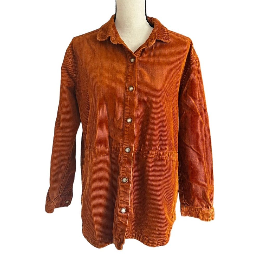 Poetry Sz 4 Corduroy Hemp Yak Cotton Button Up Shirt Jacket Top Pockets